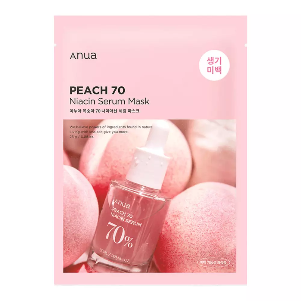 Тканевая маска с персиком для сияния кожи Anua Peach 70% Niacin Serum Mask