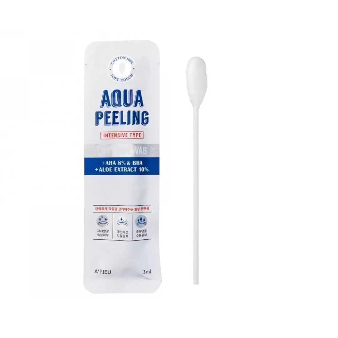 Палочка для пилинга с АНА и ВНА-кислотами A'Pieu Aqua Peeling Cotton Swab Intensive Type